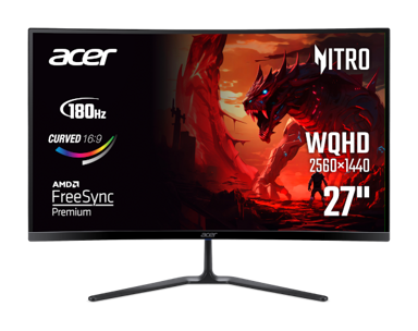 ACER Monitor Nitro ED27QXC UM.HE0EE.306 / 27", 2560 x 1440, VA, 180 Hz, HDMI, DP, zakrivljeni, crna